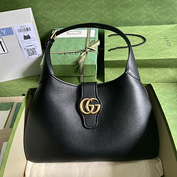 Gucci Aphrodite Medium Shoulder Bag Black Soft Leather
