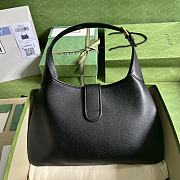 Gucci Aphrodite Medium Shoulder Bag Black Soft Leather - 4