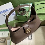 Gucci Aphrodite Medium Shoulder Bag Brown Soft Leather - 4