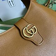 Gucci Aphrodite Medium Shoulder Bag Caramel Soft Leather - 4
