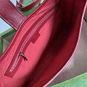 Gucci Aphrodite Medium Shoulder Bag Red Soft Leather - 4