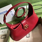 Gucci Aphrodite Medium Shoulder Bag Red Soft Leather - 5
