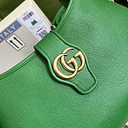 Gucci Aphrodite Medium Shoulder Bag Green Soft Leather - 6