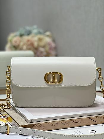 Dior 30 Montaigne Avenue Bag White Leather M9260U 