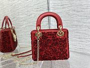Lady Dior Mini 17 Pead Red 11256 - 5