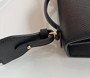Prada Monochrome Saffiano 21 Leather Bag in Black - 2