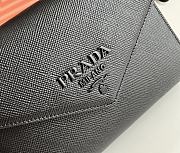 Prada Monochrome Saffiano 21 Leather Bag in Black - 5