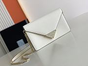 Prada Saffiano Leather Shoulder Bag White - 1