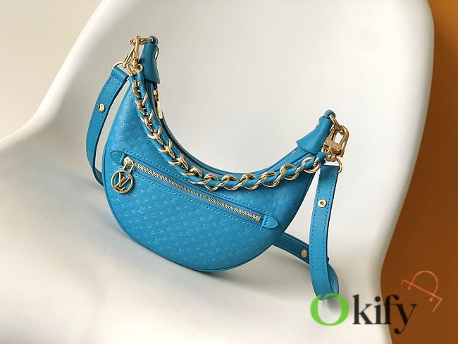 LV Loop H27 Blue Monogram Leather - 1