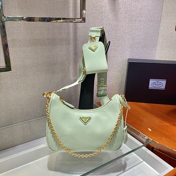 Prada Re-Edition Saffiano Bag Light Green/Gold 1BH204