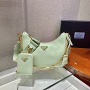 Prada Re-Edition Saffiano Bag Light Green/Gold 1BH204 - 6