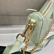 Prada Re-Edition Saffiano Bag Light Green/Gold 1BH204 - 5