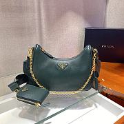 Prada Re-Edition Saffiano Bag Mallard Green/Gold 1BH204 - 2
