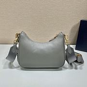 Prada Re-Edition Saffiano Bag Gray/Gold 1BH204 - 2