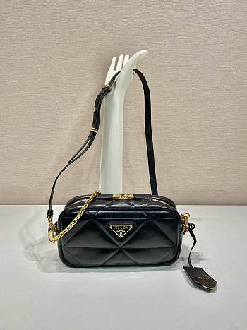 Prada Shoulder Bag Black Leather 1BH197 