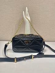 Prada Shoulder Bag Black Leather 1BH197  - 3