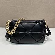 Prada Black System Nappa Patchwork Shoulder Bag 1BD328 - 6