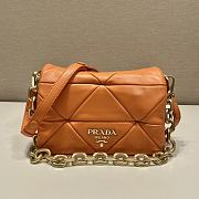 Prada Orange System Nappa Patchwork Shoulder Bag 1BD328 - 1