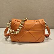 Prada Orange System Nappa Patchwork Shoulder Bag 1BD328 - 3