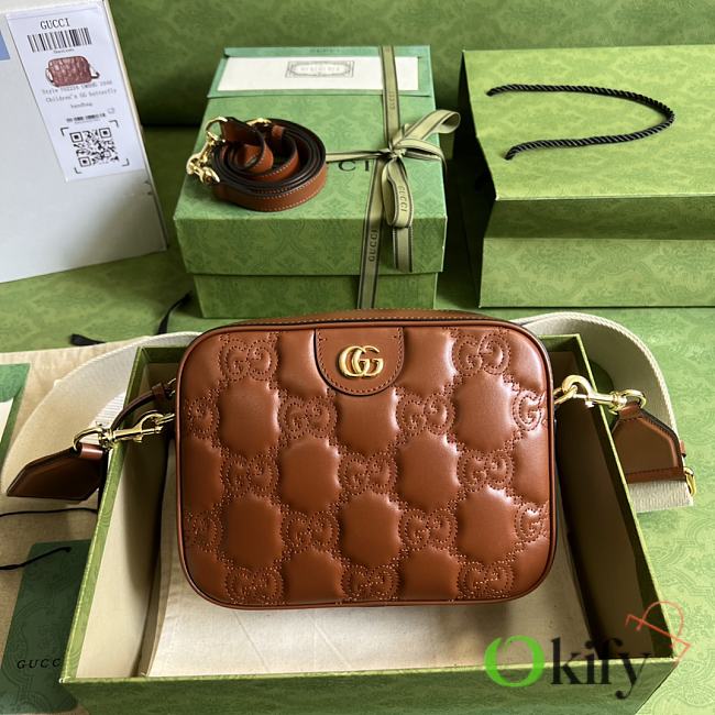 Gucci Small Bag Light Brown GG Matelassé Leather 11304 - 1