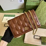 Gucci Small Shoulder Bag Light Brown GG Matelassé Leather 11305 - 1