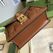 Gucci Mini Shoulder Bag Light Brown GG Matelassé Leather 11306 - 3