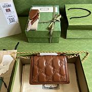 Gucci Mini Shoulder Bag Light Brown GG Matelassé Leather 11306 - 5