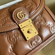 Gucci Mini Shoulder Bag Light Brown GG Matelassé Leather 11306 - 6