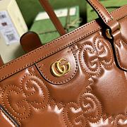Gucci Tote Bag Light Brown GG Matelassé Leather 11308 - 6