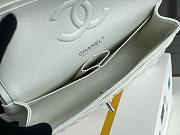 CC Medium Flapbag 25.5 White Caviar Silver Hardware 11319 - 5