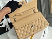 CC Medium Flapbag 25.5 Beige Caviar Silver Hardware 11321 - 5