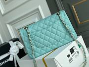 CC Medium Flapbag 25.5 Blue Turquoise Caviar Gold Hardware 11328 - 2