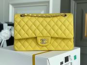 CC Medium Flapbag 25.5 Yellow Caviar Gold Hardware 11327 - 1