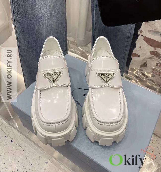Prada shoes white leather 11361 - 1
