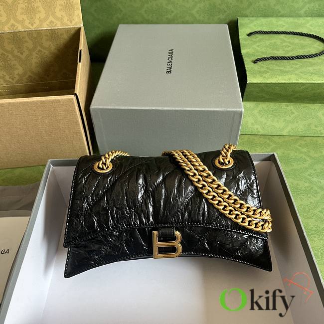 Balenciaga Crush XS Chain Bag Quited Black Leather  - 1