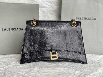 Balenciaga Crush S Chain Bag Black Leather