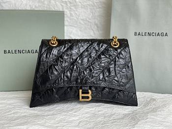Balenciaga Crush S Chain Bag Quited Black Leather