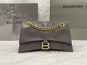 Balenciaga Crush XS Chain Bag Gray Leather Gold Tone - 1