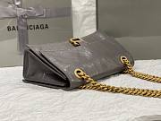 Balenciaga Crush XS Chain Bag Gray Leather Gold Tone - 4
