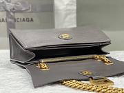 Balenciaga Crush XS Chain Bag Gray Leather Gold Tone - 3