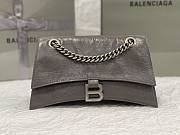 Balenciaga Crush XS Chain Bag Gray Leather Silver Tone - 1