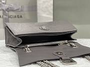 Balenciaga Crush XS Chain Bag Gray Leather Silver Tone - 6