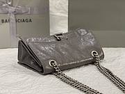 Balenciaga Crush XS Chain Bag Gray Leather Silver Tone - 4
