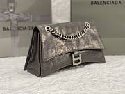 Balenciaga Crush XS Chain Bag Gray Leather Silver Tone - 5