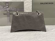 Balenciaga Crush XS Chain Bag Gray Leather Silver Tone - 2