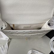 CC Large Backpack White Caviar & gold-tone metal - 5