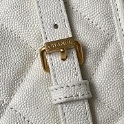 CC Large Backpack White Caviar & gold-tone metal - 6