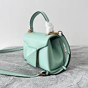 Valentino Mini 20 One Stud Blue Teal Nappa Leather Handbag - 3