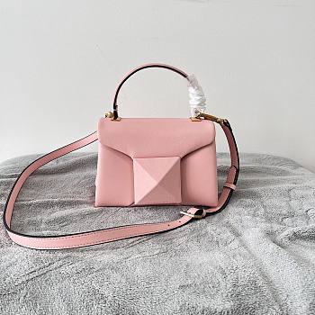 Valentino Mini 20 One Stud Light Pink Nappa Leather Handbag