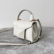 Valentino Mini 20 One Stud White Nappa Leather Handbag - 6